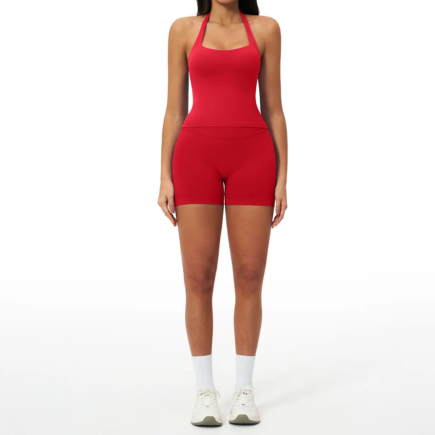 TENWOLF Women's 2-Piece Quick-Dry Activewear Set: Fitted Tank Tops and Shorts for Yoga and Fitness
